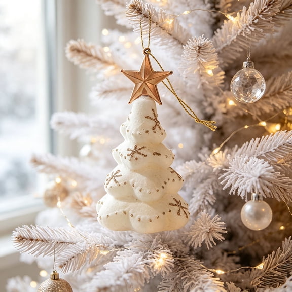 Christmas Plastic Tree Ornaments Festive Hanging Decorations Waterproof For Indoor Holiday Decor