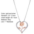 thumbnail image 7 of SPRING PARK Women Diamond Rose Flower Shape Necklace for Women Anniversary Jewelry for Wife Girlfriend, 7 of 7