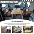 thumbnail image 3 of XYZCANDO Floral RV Dinette Cushions Comfortable Camper Accessories for Inside Bench Seat Cover Stretchable Couch Cover 2 Cushion Sofa Loveseat Slipcovers 1 Backrest Cover and 1 Bench Cover Black, 3 of 7