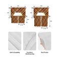 thumbnail image 5 of Orange Buffalo Plaid Kitchen Curtains Set for Windows 3 Piece Cafe Curtains 24 Inch Length Swag Curtains Valances and Tier Set Fall Thanksgiving Checkered Drapes for Bedroom Bathroom Living Room, 5 of 6