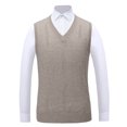 thumbnail image 3 of Styesk Tank Tops Men Men Solid Color Knitting Round Neck Head Cover Elastic Sweater, 3 of 3