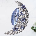 thumbnail image 2 of 1 Pce Broche en Forme de Lune Vintage Élégante en Alliage avec Strass Incrustée Épingle à Revers pour Femmes Dames Filles, 2 of 8