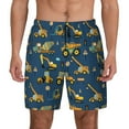 thumbnail image 2 of Goofa Modern Excavator Printed Men's Swim Trunks Board Shorts Quick Dry Mens Swimming Trunks with Compression Liner,Breathable Fit Hawaii Beach Shorts-XX-Large, 2 of 9