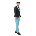 thumbnail image 5 of ETHAN Mens Slim Suits Plaid 3 Pieces Polyester for Wedding Business Party Jacket Vest Pants Dark Green XXL, 5 of 10