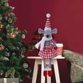 thumbnail image 4 of Christmas PlushToys under $5! Cagogo Christmas Plaid Mouse Doll, Long Leg Fabric Mouse Decor, Holiday Home Decoration, Festive Tabletop Decor, Christmas Gift forKids Collectors, 4 of 7