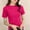 Hot Pink, variant on Womens Summer Short Sleeve Tops Crew Neck Lightweight Pullover Sweaters Loose Dressy Casual Shirt Clothes