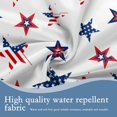 thumbnail image 5 of 4th of July Patriotic Tablecloth 60x60 Inch Round,American Flag Star Independence Day Memorial Day Table Cover for Party Picnic Dinner Décor, 5 of 6