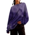 thumbnail image 2 of Rrunsv Womens Oversized Hoodies Fleece Sweatshirts Long Sleeve Sweaters Pullover Fall Outfits with Pocket Purple,2XL, 2 of 5