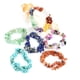thumbnail image 4 of Nvzi Pulsera de cuentas hecha a mano, adecuada, pulsera elástica tejida de doble capa con piedra triturada irregular de cristal colorido natural (marrón), 4 of 5