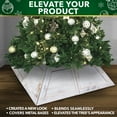 thumbnail image 3 of Stephan Roberts 31.5 in 4 Panel Wooden Christmas Tree Collar Trapezoid, White, 3 of 10
