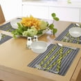 thumbnail image 4 of Ambesonne Police Place Mats Set of 4, Do Not Pass Wraps, Standard Size, Yellow Black Grey, 4 of 6