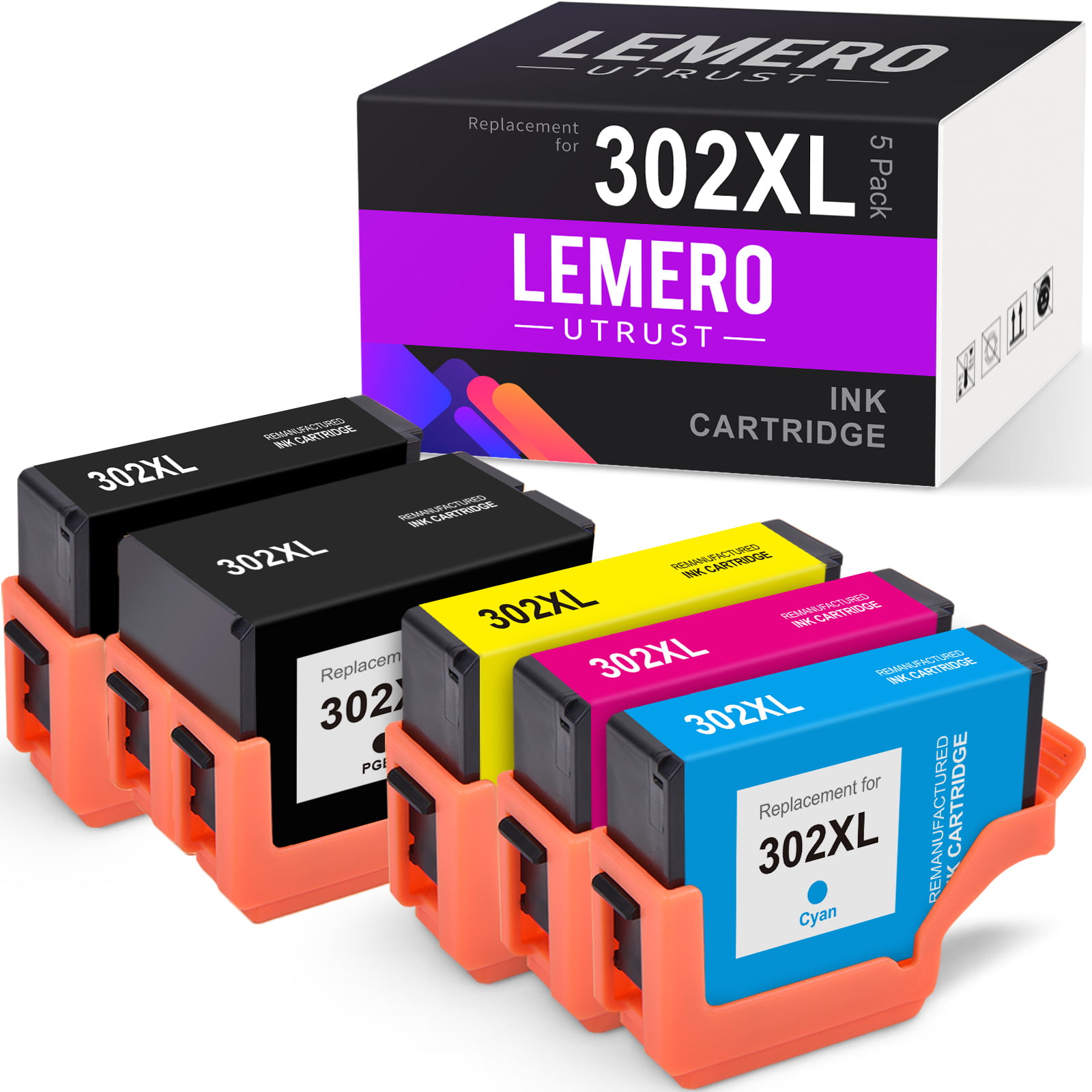 Staat operatie Kaap 302 Ink for Epson 302XL 302 XL T302XL Ink Cartridges for Expression Premium  XP-6000 XP-6100 Printer (Black Photo Black Cyan Magenta Yellow, 5-Pack) -  Walmart.com