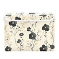 thumbnail image 7 of Yayeee Collapsible Storage Bin with Lid Fabric Closet Decorative Basket with Handles, Small Black Flowers, 7 of 7