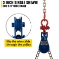 thumbnail image 5 of BENTISM, 3/8" Diameter Pulley Blocks, 4400 lbs Load Limit, 5 of 9