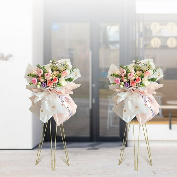 Denest 2Pcs Flower Stand Wedding Opening Ceremony Party Decor Flower Holder Rack