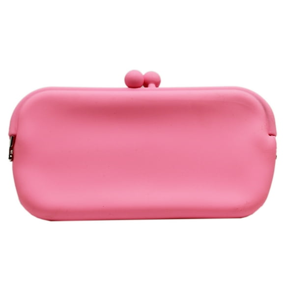 Silicone Eyeglass Case - Soft Touch Multi-Use Flexible Silicon Utility Case (Pink)