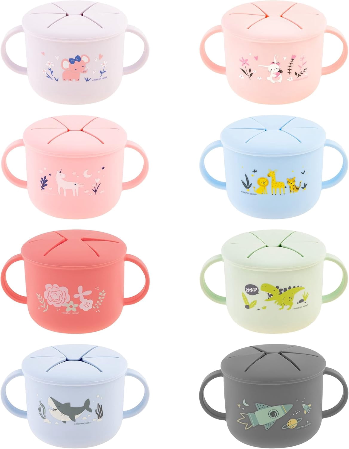 Stephen Joseph Silicone Snack Cup, 0.09 Liters, Space