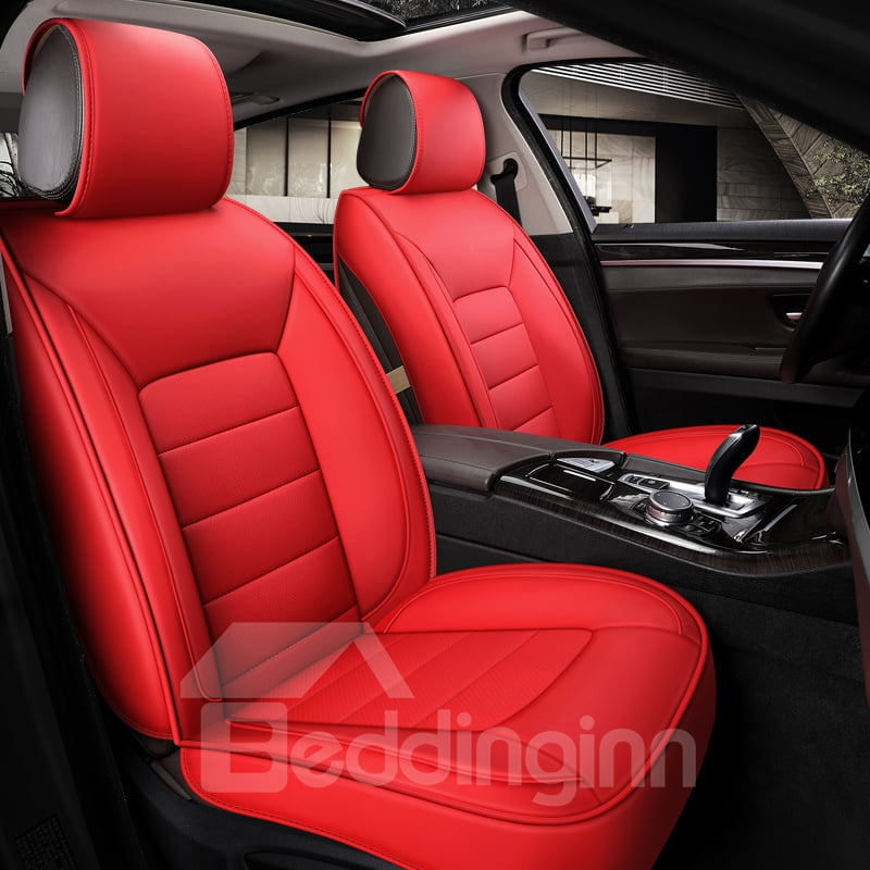Universal Fit Red Faux Leather Car Seat Covers, Full Botswana Ubuy