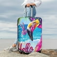 thumbnail image 7 of Hirioo Tropical Flamingo Summer for Elasticity Suitcase Cover (No luggage Included) Durable Luggage Protector Fits 18-32 Inch Luggage-Small, 7 of 7