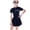 Black, variant on HAOTAGS Girls One-Piece Swimsuit with Skirt,Quick-dry Modest Swimwear Athletic Swimsuit Youth Skirted Swimsuit Beige 9-10