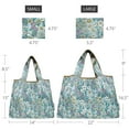 thumbnail image 2 of Wrapables Large & Small Foldable Tote Nylon Reusable Grocery Bags, Set of 2, Spring Flora, 2 of 6