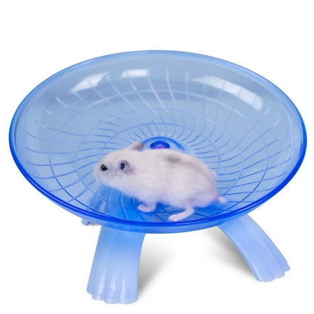 Flying Saucer Wheel 18cm Diameter Hamster Mouse Plastic Running Disc Flying Saucer Pet Exercise Sport Jogging Wheel - Blue ()