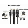 thumbnail image 2 of Cable Leader 12ft Cat6 UTP Ethernet Network Patch Cable Snagless 24AWG Bare Copper, Black, 2 of 6