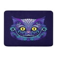 thumbnail image 1 of SIDONKU Alice Applique The Head of Cheshire Cat from Fairy Doormat Floor Rug Bath Mat 23.6x15.7 inch, 1 of 1