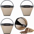thumbnail image 1 of EcoNesxp Pieces reusable coffee filters 4 size cone coffee filter replacement fine mesh filter suitable for coffee machine brewer 4 size cone coffee filter replacement fine mesh filter suitable for c, 1 of 2