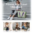 thumbnail image 5 of Tote Bag for Women - Green Christmas Tree Pattern Shoulder Bag - Large Utility Work Duffle Bag with Zipper Handbag for Travel, Work, Sprots, 5 of 5