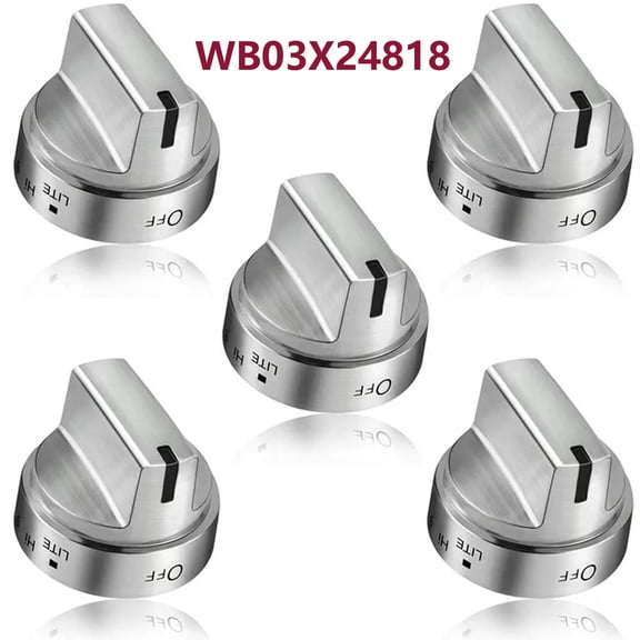 5 Pcs  Gas Stove Knob WB03X24818 for GE Stove PS11729081 AP5989029