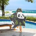 thumbnail image 6 of Cute Cartoon Pandas Kids Hooded Beach Towel Baby Bath Poncho Towels with Hood Absorbent 50"x23.5" for Pool Swimming, 6 of 7