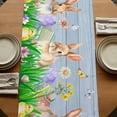 thumbnail image 5 of Table Runners 90 Inches Long Dress Scarves, Easter Bunny Farmhouse Coffee/Dining/Kitchen Table Runner for Living Room, Spring Easter Eggs Chicken Blue Wood 13x90 Inch, 5 of 9