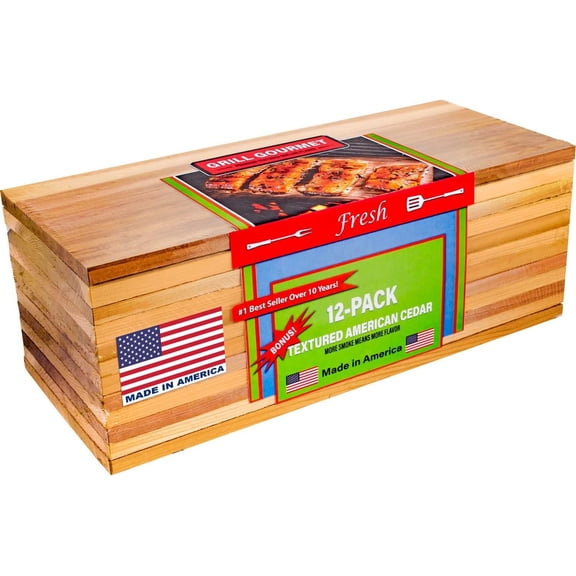 Cedar Grilling Planks - 12 Pack - Made In USA