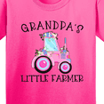 thumbnail image 4 of Inktastic Grandpa's Little Farmer Pink Tractor and Flowers Youth T-Shirt, 4 of 5