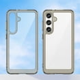 thumbnail image 5 of Decase for Samsung Galaxy A15 Clear Case,Rugged Shockproof Anti-Scratch Soft TPU Bumper Cover Hybrid Crystal Back Phone Case for Galaxy A15,Gray, 5 of 9