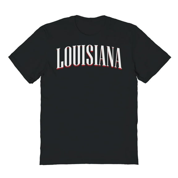 Louisiana Graphic Black Men's Cotton T-Shirt