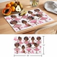 thumbnail image 6 of Cute Dancers Placemats Set&nbsp;of&nbsp;8 Pink Ballet Shoes Butterflies Cartoon Character Heat Insulation Washable Place Mats, Non-Slip Table Mats for Dining Table Party Kitchen Decor,13x19 Inch, 6 of 9