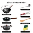 thumbnail image 4 of 15Pcs Pots and Pans Set Non Stick Iron Pots Stock, 4 of 8