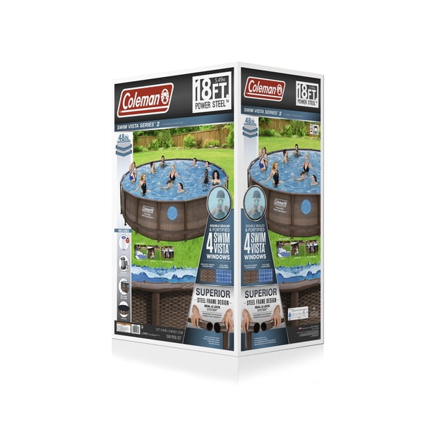 Coleman Round Power Steel Frame II Swim Vista 18' x 48