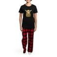 thumbnail image 4 of CafePress - Happy Highland Cow Pajamas - Women's Short Sleeve Print T-Shirt and Pants Dark Cotton Pajama Set, 4 of 7