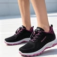 thumbnail image 3 of EKVAHL Women's Orthopedic Athletic Sneakers, Quick Lace Mesh Sport Shoes, Arch Support Outdoor Hiking Casual Trainers Black, 3 of 4