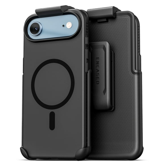 Encased SlimShield for iPhone Air Belt Clip Case with Phone Holster (Compatible with MagSafe) Matte Black