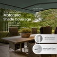 thumbnail image 6 of ALEKO Motorized 10 x 8 ft Retractable Home Patio Canopy Awning Forest Green, 6 of 7