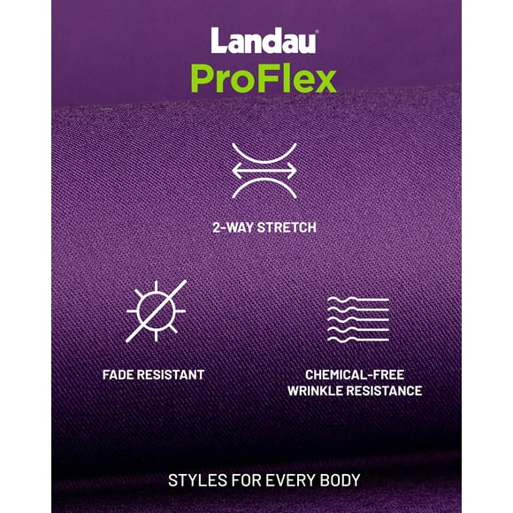 Landau ProFlex Scrubs for Women: Modern Tailored Fit, Stretch, 5 Pockets, 50/50 Waist Straight Leg Medical Scrubs 2042