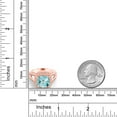 thumbnail image 3 of Gem Stone King 7.02 Ct Cushion Checkerboard Sky Blue Topaz 18K Rose Gold Plated Silver Ring (Size 7), 3 of 3