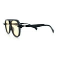 thumbnail image 6 of Retro Vintage Vibe Unique Horned Hinge Thick Plastic Racer Sunglasses Black - Beige, 6 of 7