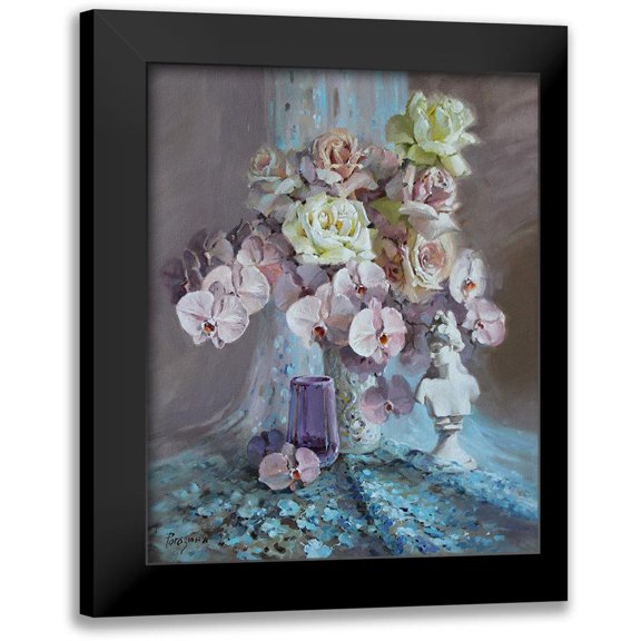 Rogozina, Svetlana 12x14 Black Modern Framed Museum Art Print Titled - A Soft Color Flower