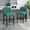 Teal + Fabric-2, variant on Set of 2 27" Counter Stools (Charcoal Fabric – Wingback, Diamond Tufted, Nailhead Accents, Rubberwood Frame for Kitchen Island)