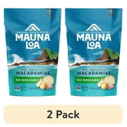 (2 pack) Mauna Loa Garlic Onion Macadamia Nuts - 4oz Bag